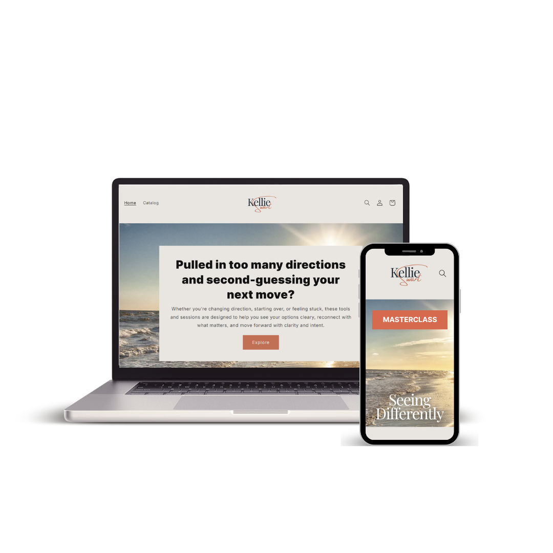 Masterclass with Kellie Swart featuring a 60-min video and self-assessment worksheets to spark reflection and strategic growth for career change.